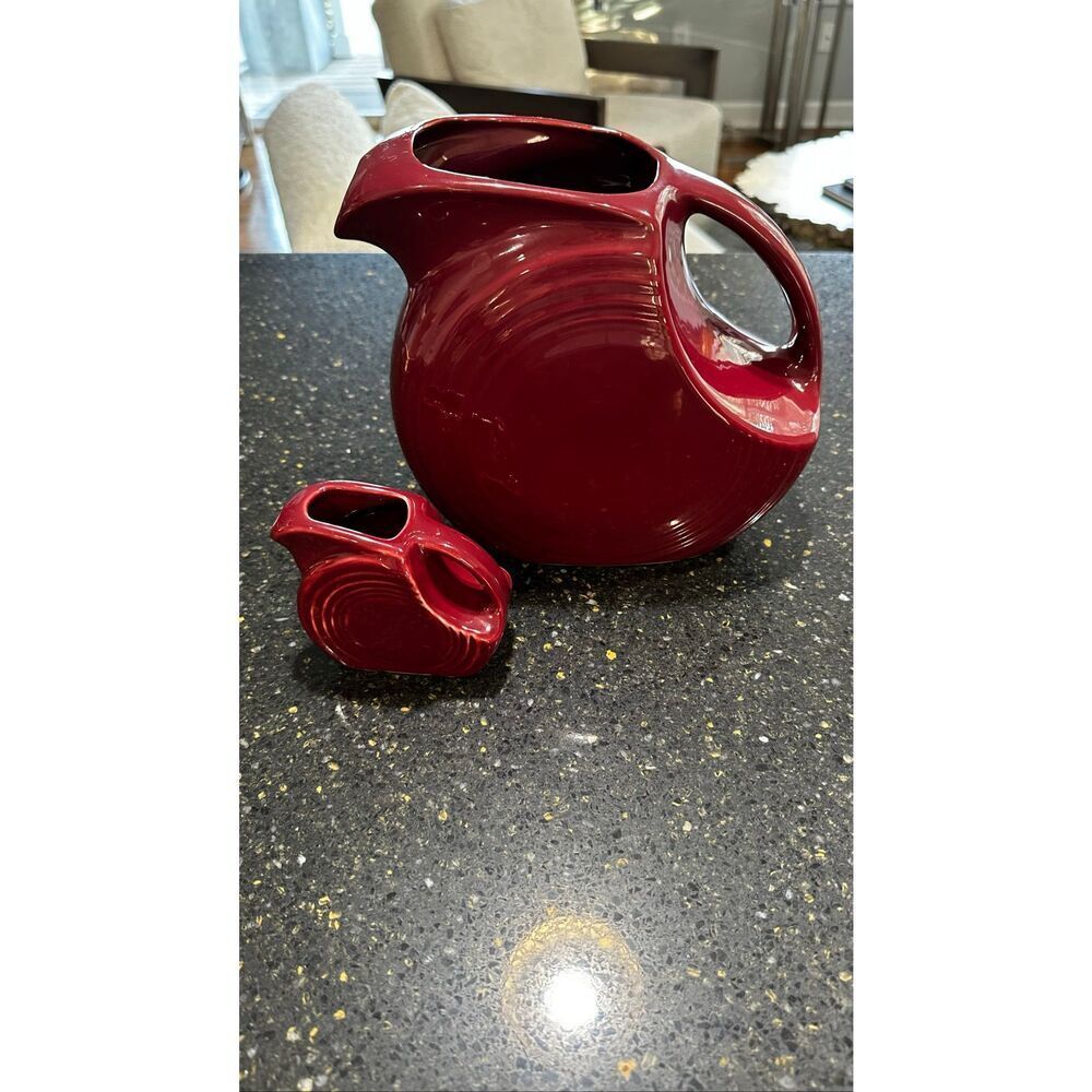 Fiesta Cinnabar Large and Mini Disc Pitcher